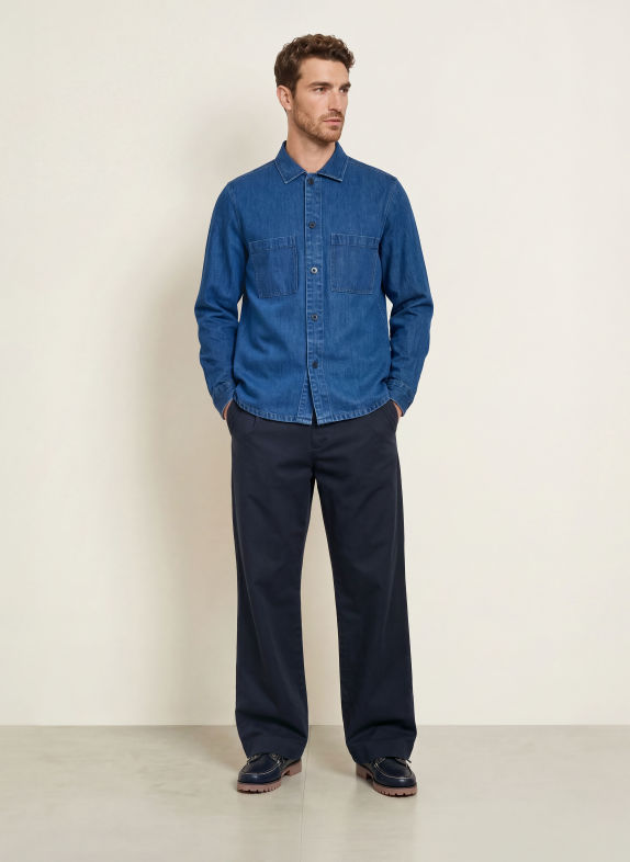 OLYMP Jeans-Overshirt BLAU