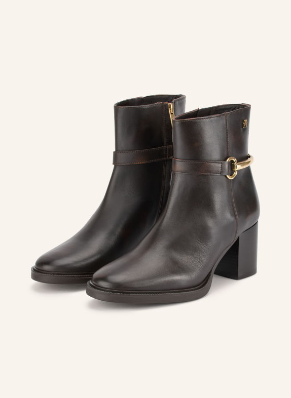 TOMMY HILFIGER Stiefeletten DUNKELBRAUN
