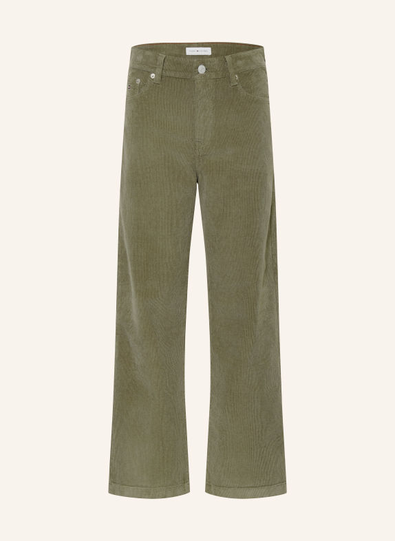 TOMMY HILFIGER Pantaloni din velur OLIV