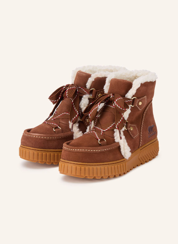 SOREL ONA AVE™ ALPINE PLUS WP Boots BROWN / ECRU