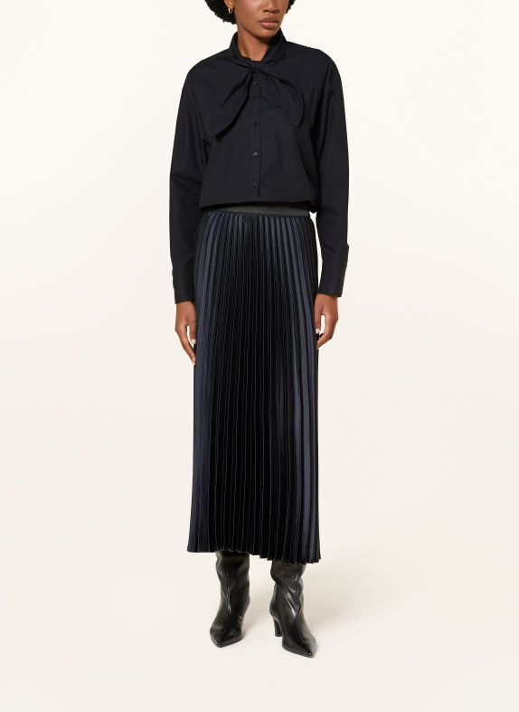 LUISA CERANO Tie-neck blouse DARK BLUE