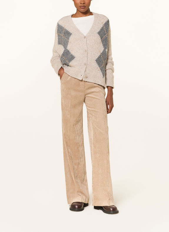 LUISA CERANO Marlenehose aus Cord BEIGE