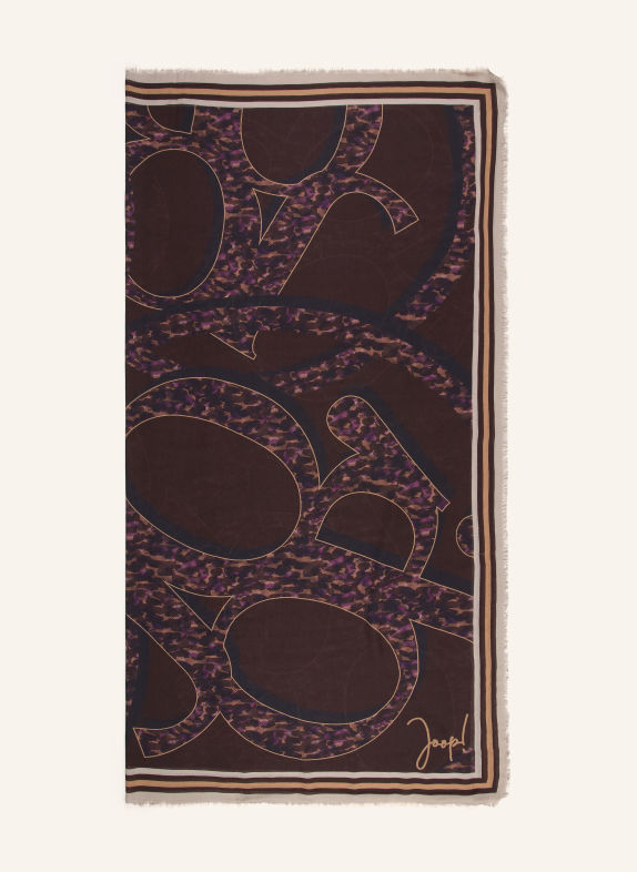 JOOP! Halsdoek AMANDA MARRON FONCÉ / BEIGE / PAARS