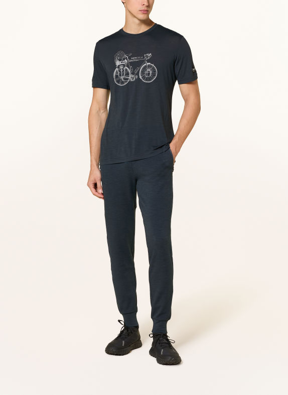 super.natural Funktions-T-shirt WONDER WHEEL MÖRKBLÅ / GRÅ