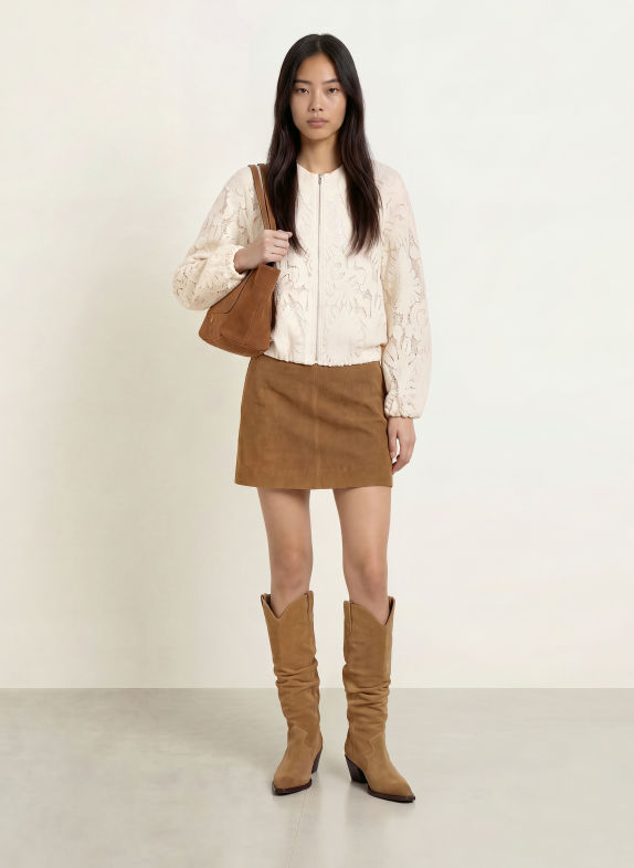 Y.A.S. Kanten blouson CRÈME