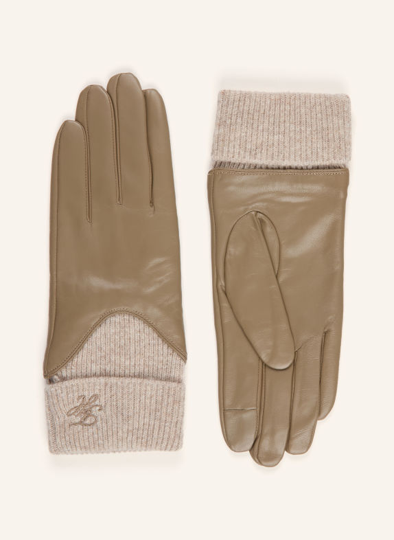 TOMMY HILFIGER Lederhandschuhe BEIGE