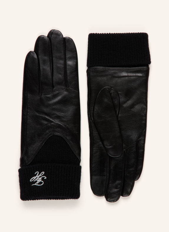 TOMMY HILFIGER Lederhandschuhe SCHWARZ