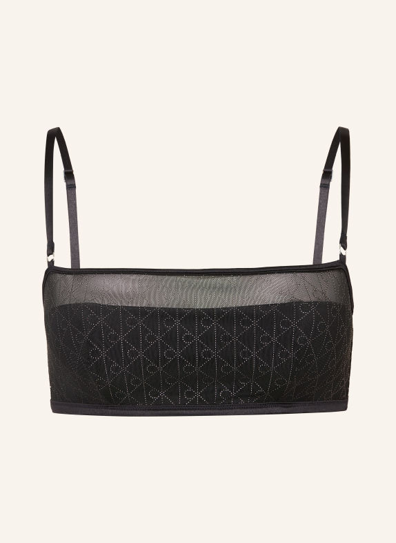 Calvin Klein Bustier MINIMALIST EMBLEM met sierstenen ZWART
