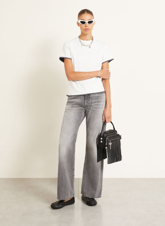 Acne Studios Omkeerbaar T-shirt DONKERGRIJS / WIT