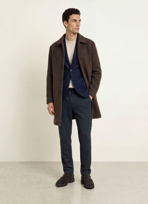 HARRIS WHARF LONDON Sacou de costum cu croială extra slim fit din jersey VA02 navy blue