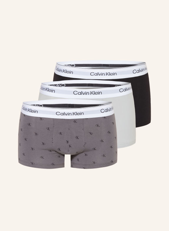 Calvin Klein 3-Pack Boxer shorts COTTON STRETCH GRAY / LIGHT GRAY / BLACK