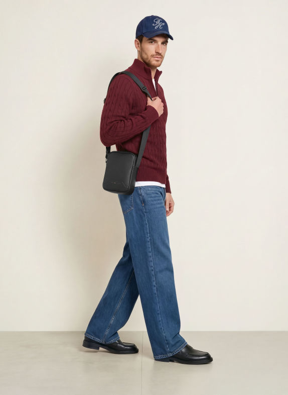TOMMY HILFIGER Listonoszka CZARNY / SREBRNY / CZERWONY