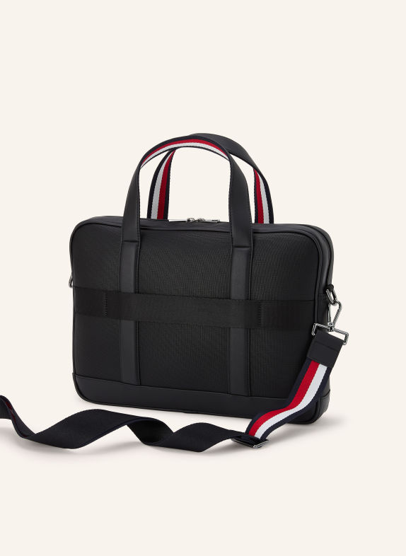 TOMMY HILFIGER Businesstas ZWART / ZILVER / ROOD