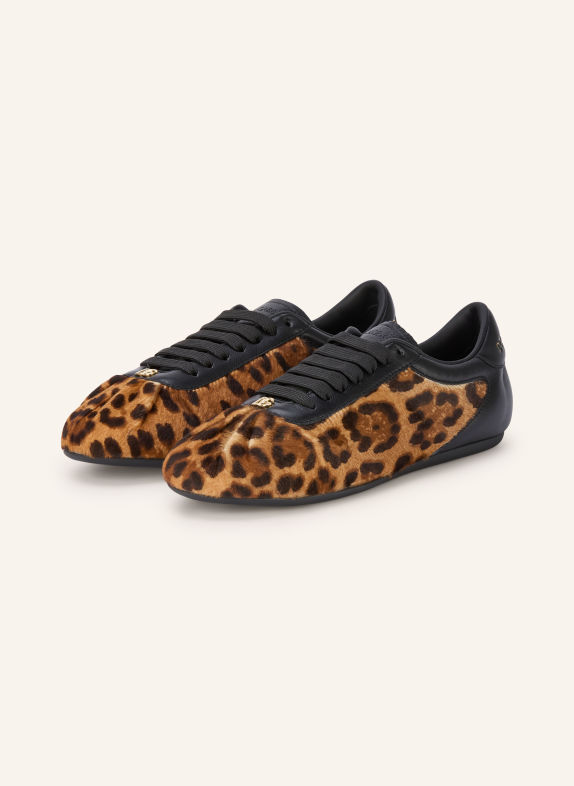 DOLCE & GABBANA Sneakersy BALLET BRĄZOWY / CAMELOWY / CZARNY