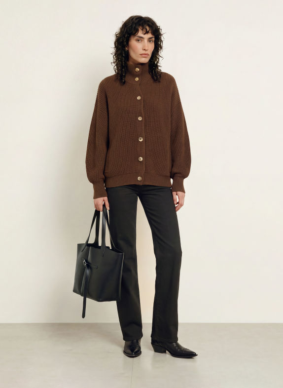 SoSUE Strickjacke aus Merinowolle BRAUN