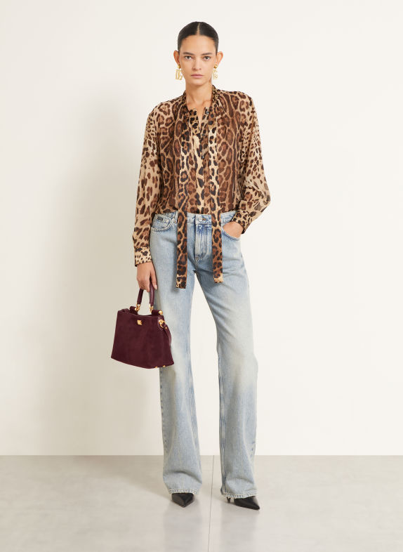 DOLCE & GABBANA Torebka VITTORIA CIEMNOCZERWONY / ZŁOTY