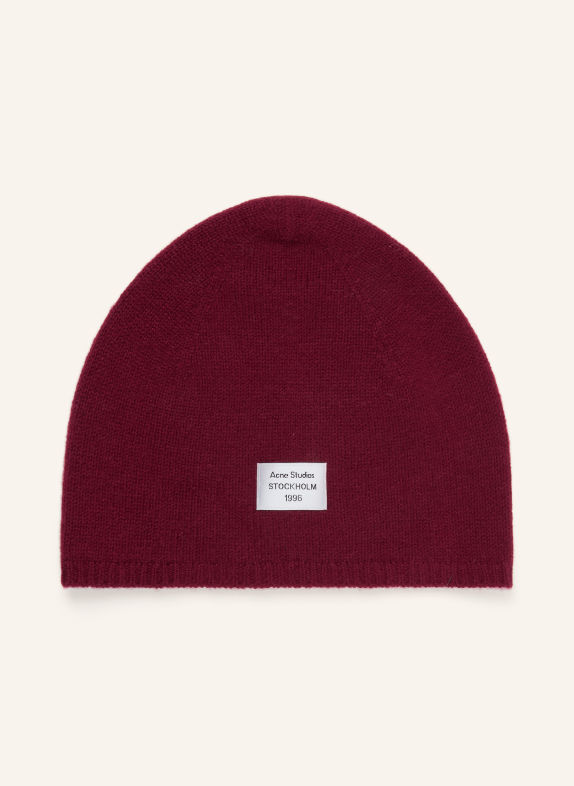 Acne Studios Căciulă din cașmir ROȘU ÎNCHIS