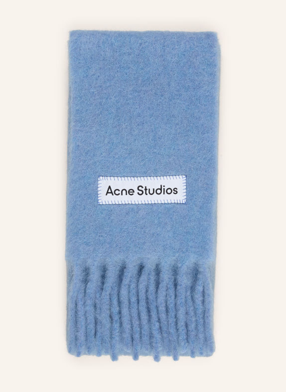 Acne Studios Eșarfă din alpaca ALBASTRU DESCHIS