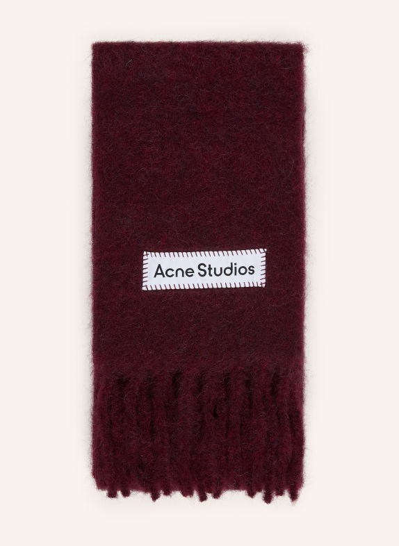 Acne Studios Eșarfă din alpaca ROȘU ÎNCHIS