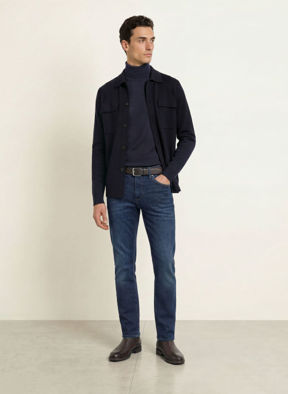 BOGNER Piqué-poloshirt GORDON-7 DONKERBLAUW