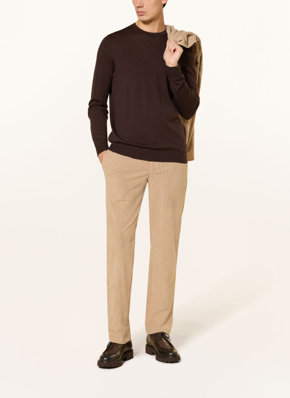 BOGNER Trui OLE met kasjmier MARRON FONCÉ