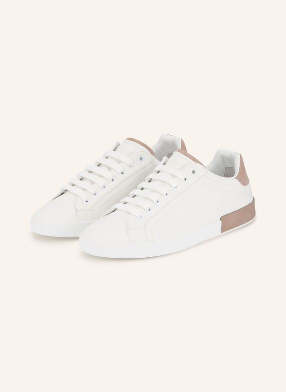 DOLCE & GABBANA Sneaker WEISS / TAUPE