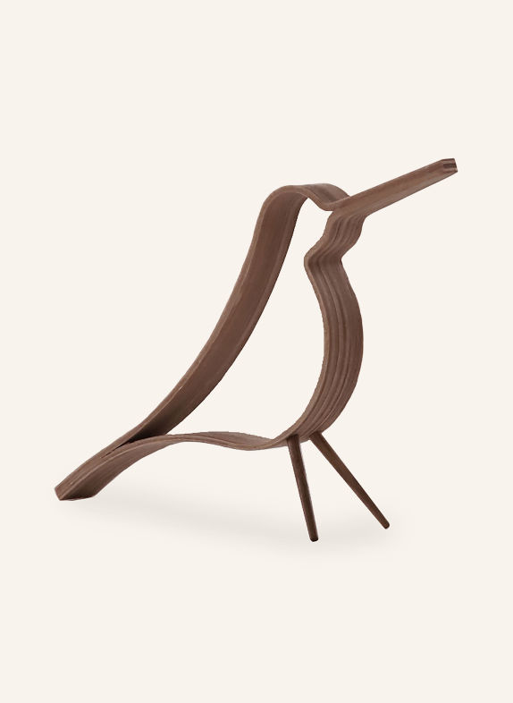 COOEE Design Decoratiefiguur WOODY BIRD SMALL BRUIN