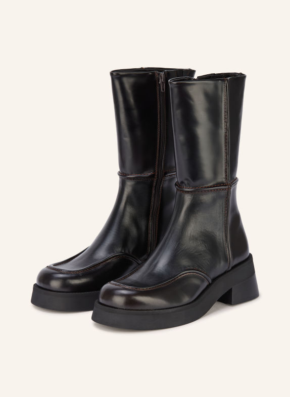 MIISTA Boots INNE TMAVĚ HNĚDÁ