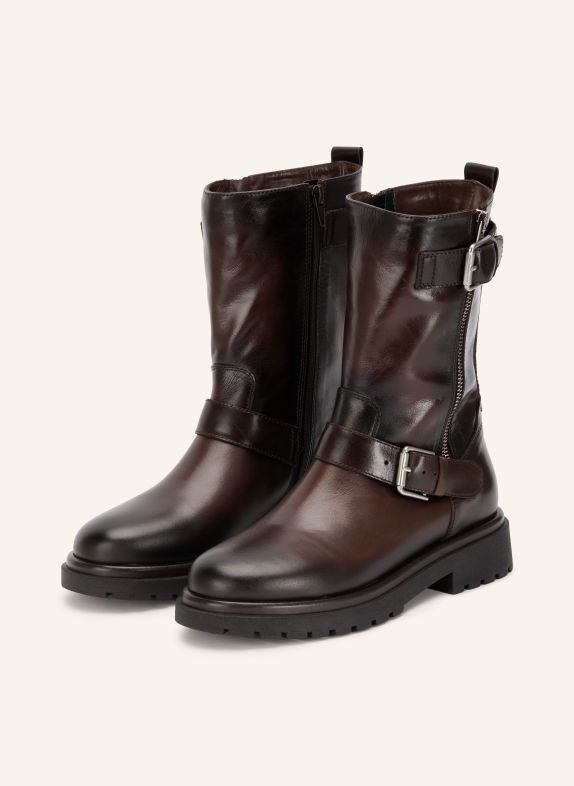 Marc O'Polo Biker Boots BIRTE DUNKELBRAUN