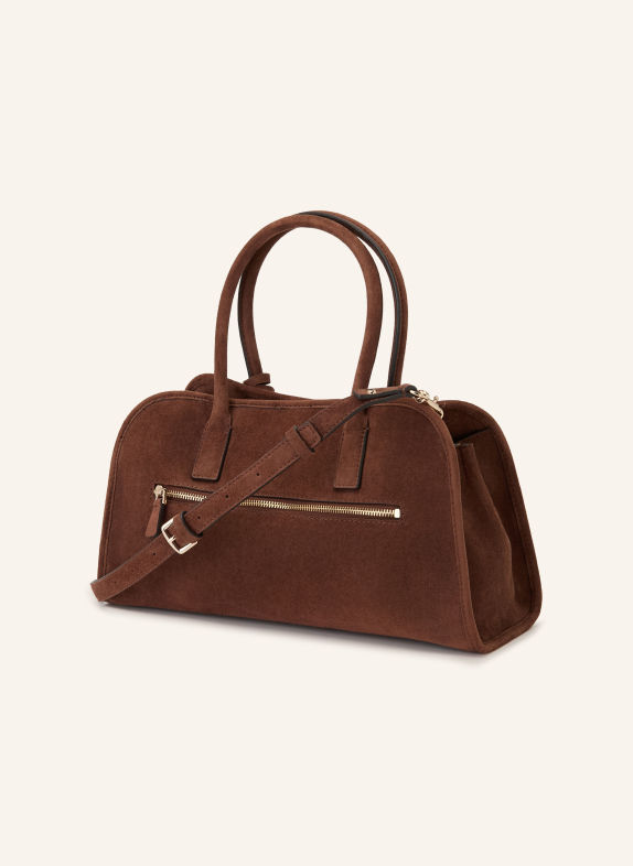 GUESS SAMANTHA Shoulder bag DARK BROWN / GOLD