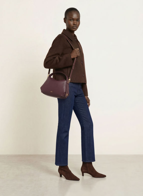BOSS CAYLIE Handbag DARK RED / GOLD