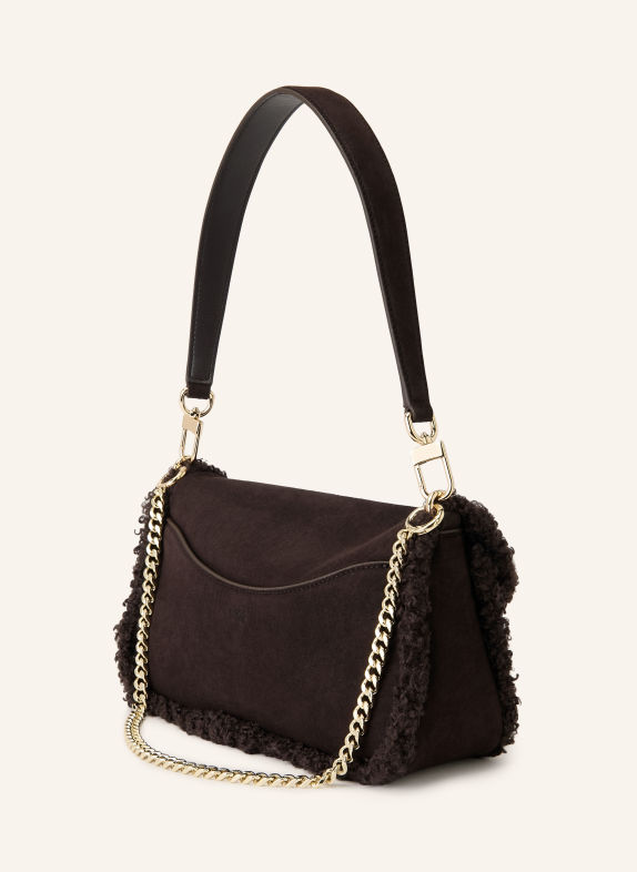BOSS Handtasche BOSS BEYOND mit Teddyfell DUNKELBRAUN