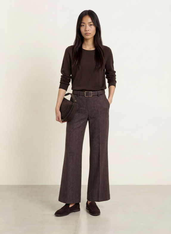 BRAX Marlenehose MAINE BRAUN / SCHWARZ