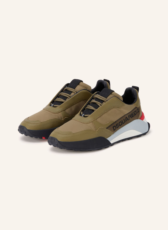 DSQUARED2 Sneaker KHAKI / ROT / SCHWARZ