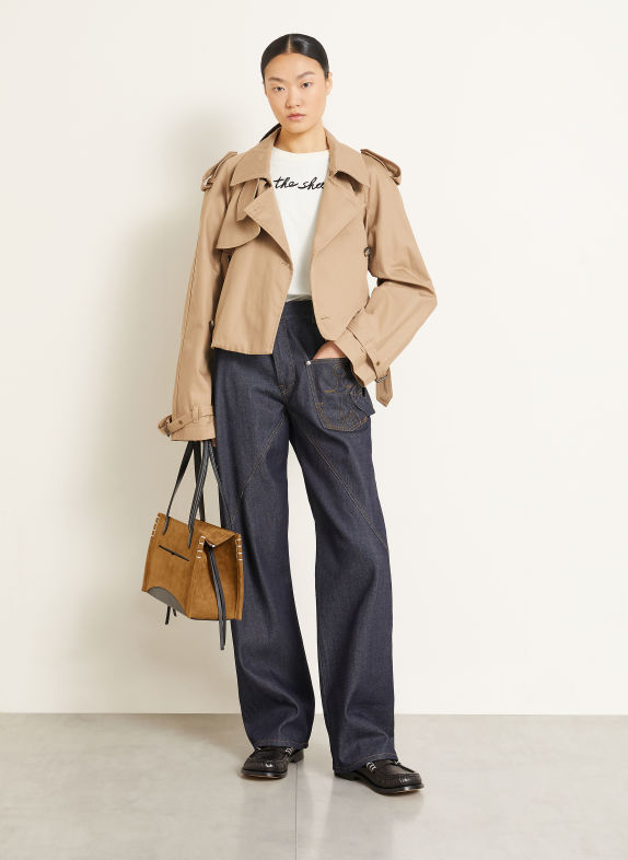 JW ANDERSON Shoppers ELONGATED LOAFER CABAS COGNAC / ZWART