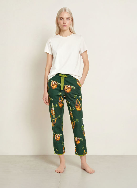 cyberjammies Spodnie do spania CIEMNOZIELONY / BRĄZOWY / CIEMNOPOMARAŃCZOWY