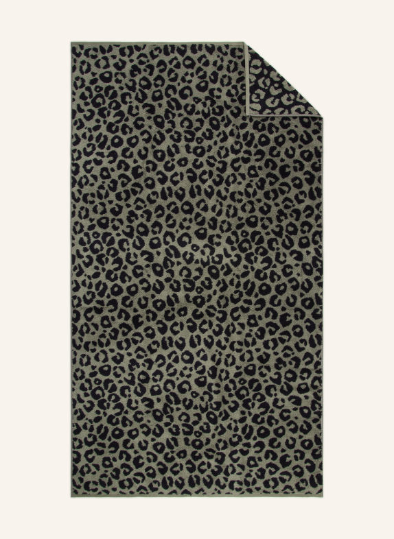 Cawö Duschtuch TWO-TONE LEO GRÜN / SCHWARZ