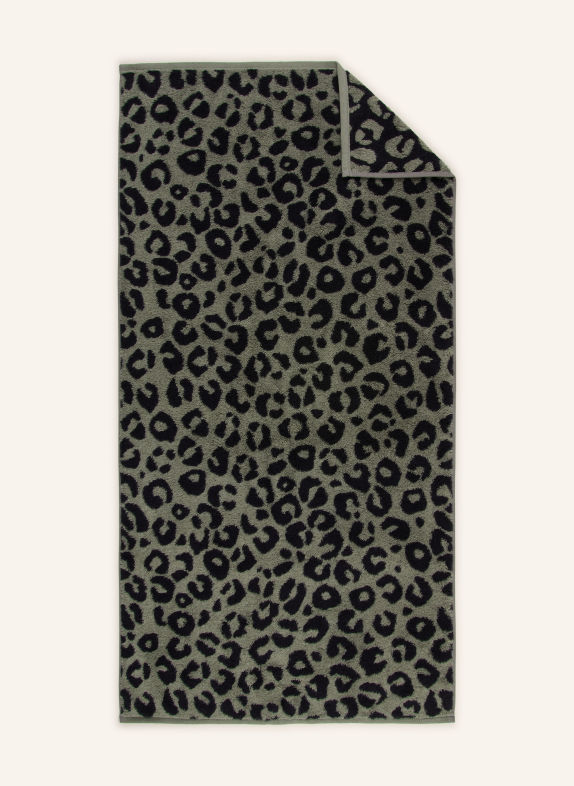 Cawö Handdoek TWO-TONE LEO KAKI / ZWART
