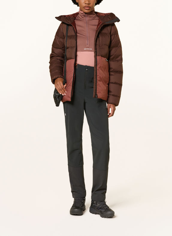 ORTOVOX Daunenjacke DOWNWOOL 270 DUNKELROT / DUNKELBRAUN
