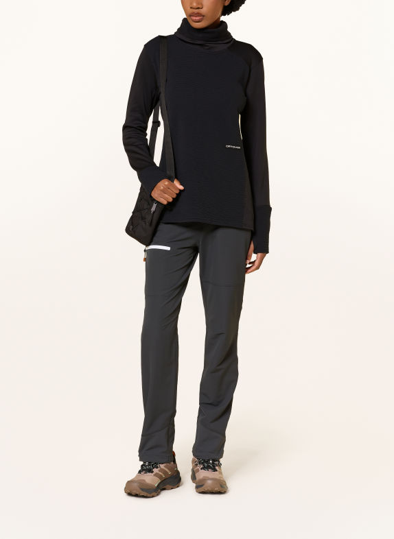 ORTOVOX Fleecepullover FLEECE CORD mit Merinowolle SCHWARZ