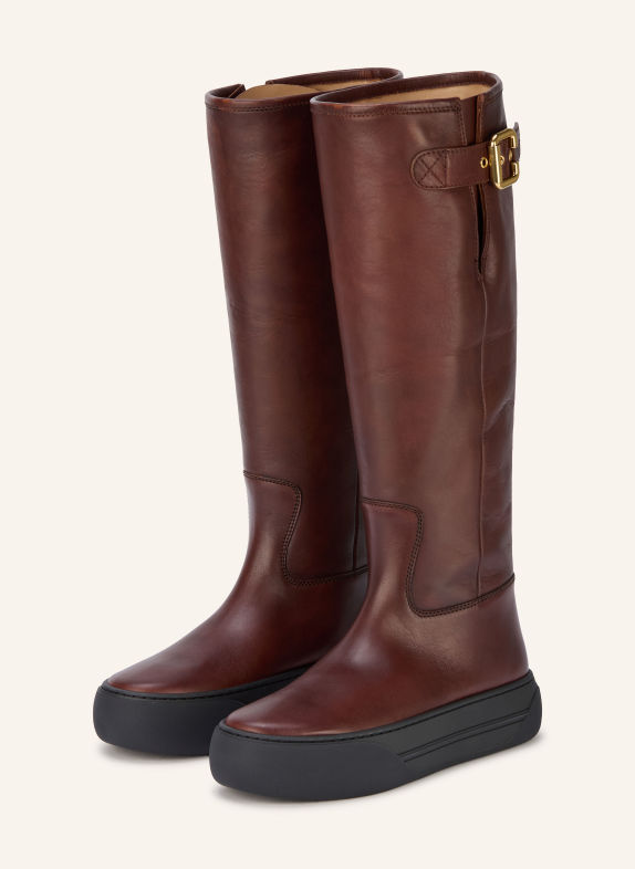 Chloé Plateau-Stiefel DELIA 25E Sooty Brown
