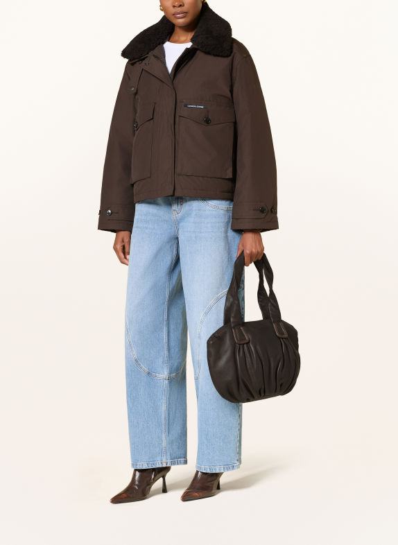 LIEBESKIND Sac cabas ARCHIVE LUCY SMALL MARRON FONCÉ / OR