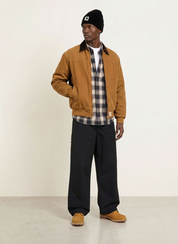 carhartt WIP Blouson SANTA FE COGNAC / MARRON FONCÉ