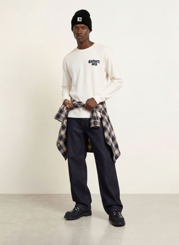 carhartt WIP Langærmet T-shirt ECRU / SORT