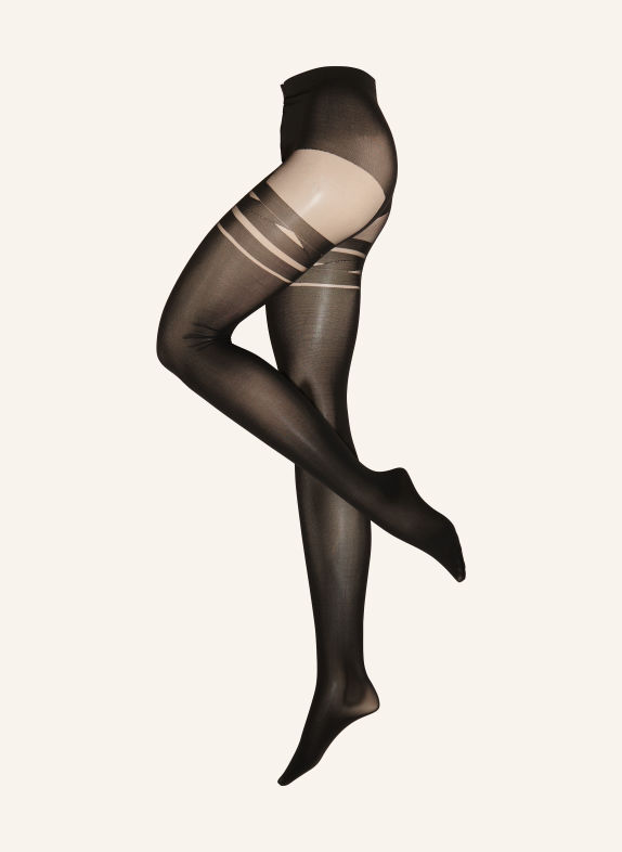Wolford Cienkie rajstopy INFITE WRAP 9180 BLACK/BLACK