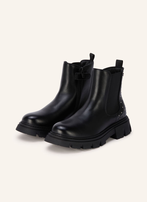 GIOSEPPO Chelsea-Boots mit Nieten SCHWARZ