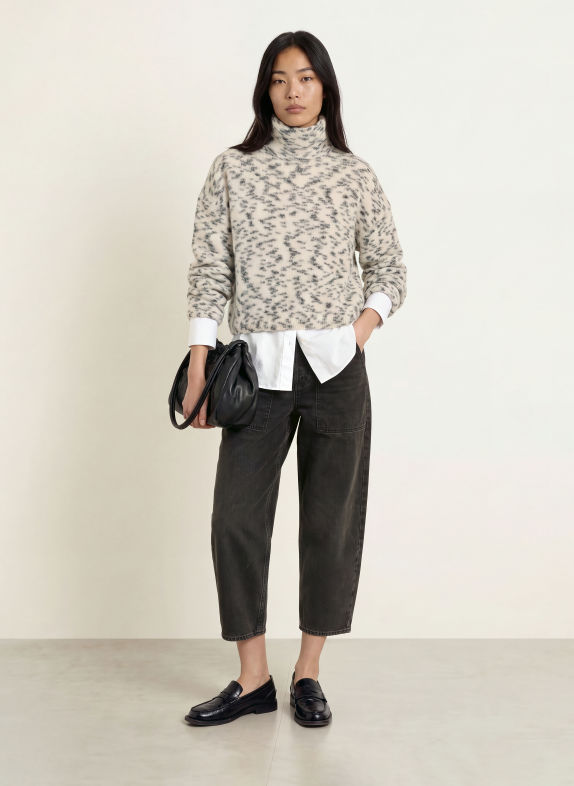 ARMEDANGELS Pullover CREME / SCHWARZ