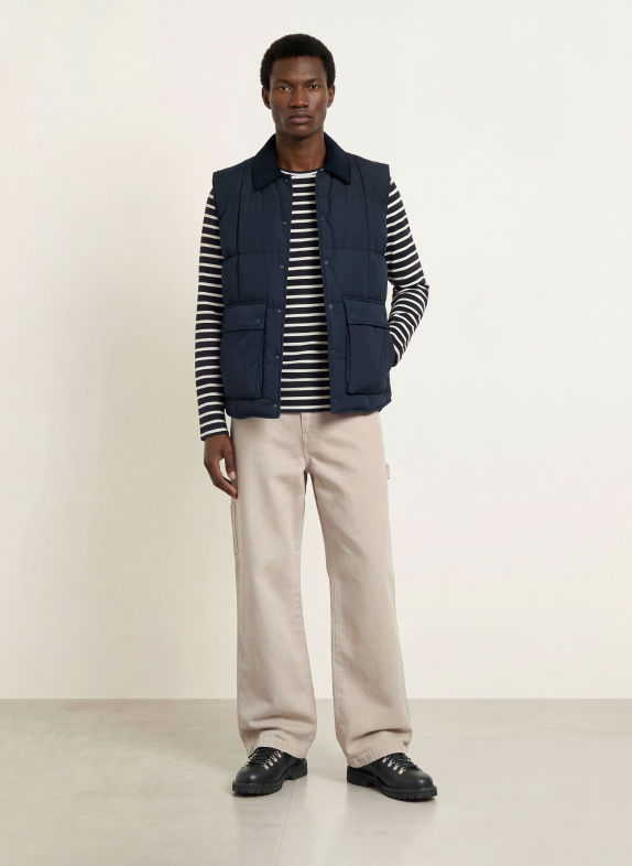 A.P.C. Gewatteerd vest JIMMY DONKERBLAUW