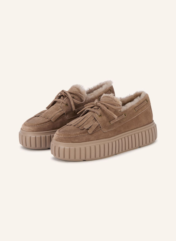 KENNEL & SCHMENGER ZAP Boat Shoes TAUPE