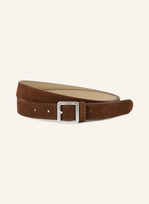 GIANNI CHIARINI Leren riem COGNAC / ZILVER